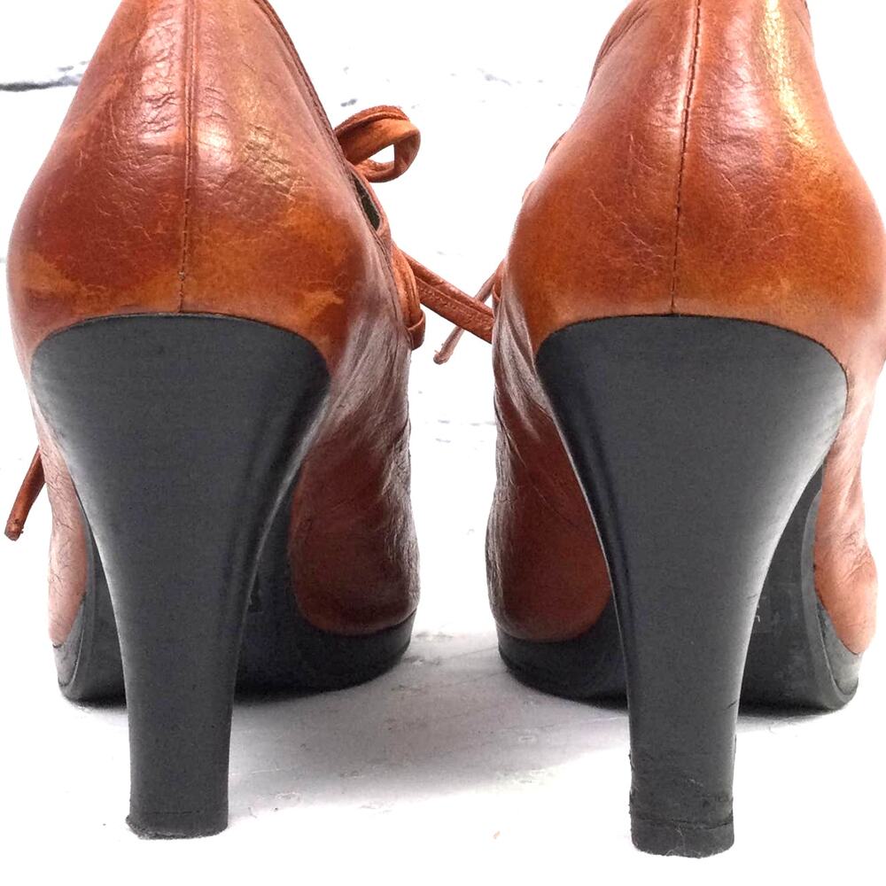 One of 2 Dark Academia Whimsigoth Steampunk Lace Up Pointed Toe Shoe 39 - Picture 5 of 13